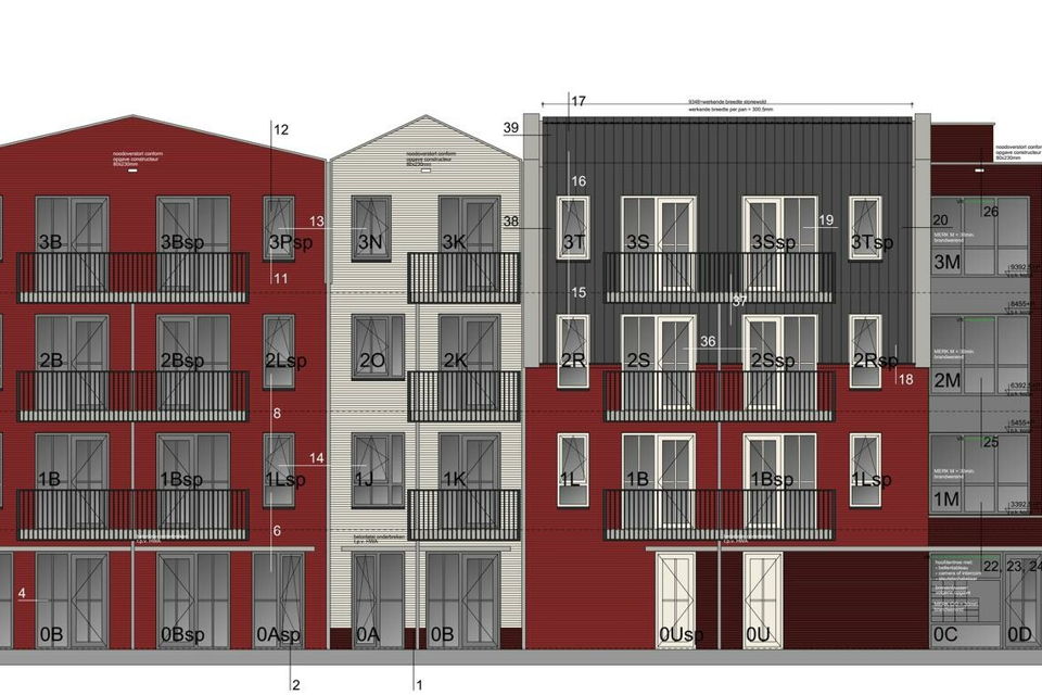 25 appartementen woning aanzicht