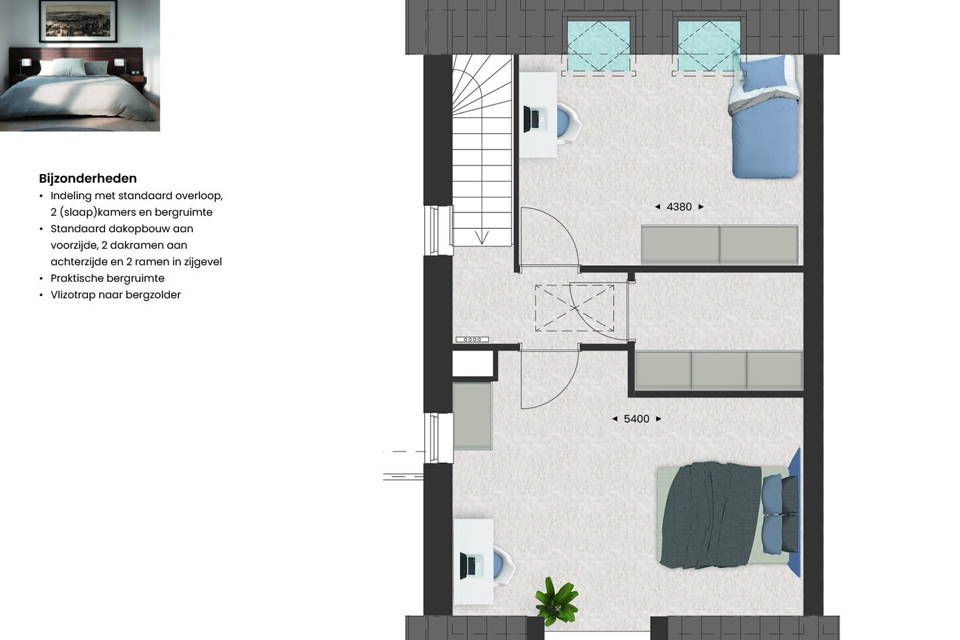 Levensloopbestendige tweekapper | Bouwnummer 155 woning aanzicht