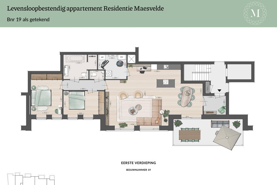 appartementen Residentie Maesvelde | Bouwnummer 19 woning aanzicht