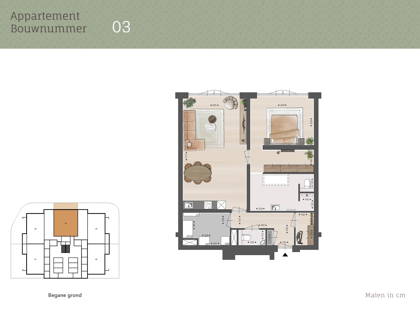 2-kamer appartement | Bouwnummer 3 foto