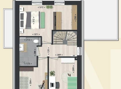 Vrijstaande schuurwoning | Bouwnummer 01 foto