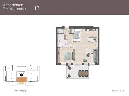 2-kamer appartement | Bouwnummer 12 foto